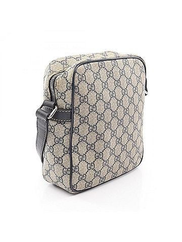 Gucci Gucci GG Supreme Shoulder Bag/Handbag, Coated Canvas and Leather, Women's, Beige/Navy, Item Number 233268 (view 2)