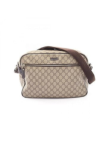 Gucci Gucci GG Supreme Shoulder Bag/Handbag, Coated Canvas and Leather, Men's/Women's, Beige/Brown, Item Number 211107 (view 1)