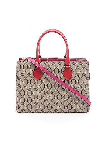 Gucci Gucci GG Supreme 2-Way Handbag, Coated Canvas and Leather, Women's, Beige, Brown, Multicolor, 409531 (view 1)