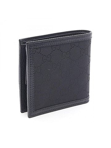 Gucci Gucci GG Canvas Bi-fold Wallet, Leather and Nylon Canvas, Men's, Black, 150413 (view 2)
