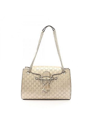 Gucci Gucci EMILY Guccissima Shoulder Bag/Handbag, Leather, Women's, Gold Tone, 295403 (view 1)