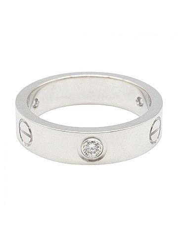 Cartier Cartier Love Ring 3PD - 18K White Gold (18KWG) Diamond for Women Silver/Clear Tone B4032500 (view 2)