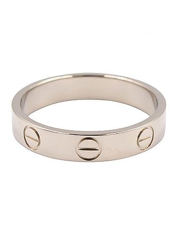 Cartier Cartier Mini Love Ring, 18K White Gold (18KWG), Women's, Silver Tone, B4085100 (view 2)