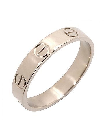 Cartier Cartier Mini Love Ring, 18K White Gold (18KWG), Women's, Silver Tone, B4085100 (view 1)