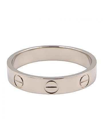 Cartier Cartier Mini Love Ring, 18K White Gold (18KWG), Women's, Silver Tone, B4085100 (view 2)