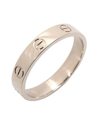 Cartier Cartier Mini Love Ring, 18K White Gold (18KWG), Silver Tone, B4085100 (Men's/Women's) (view 1)