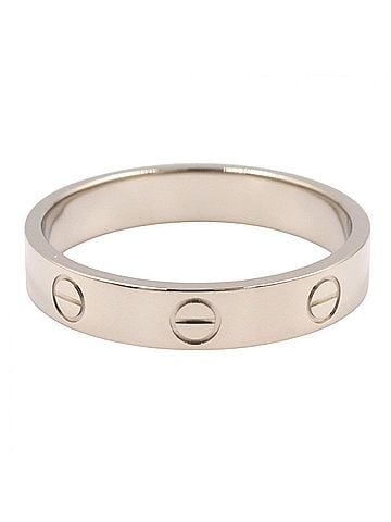 Cartier Cartier Mini Love Ring, 18K White Gold (18KWG), Silver Tone, B4085100 (Men's/Women's) (view 2)