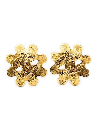 Chanel CC Flower Clip On Earrings (view 1)
