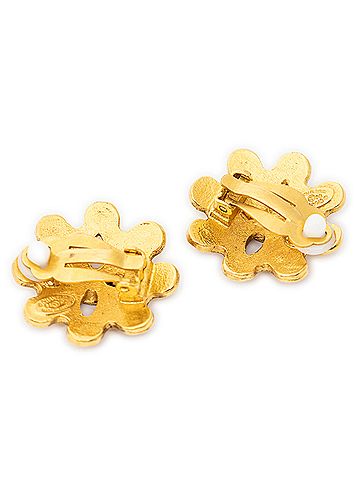 Chanel CC Flower Clip On Earrings (view 2)
