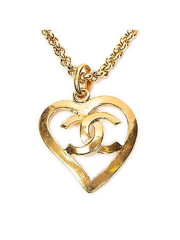 Chanel CC Heart Pendant Necklace (view 2)