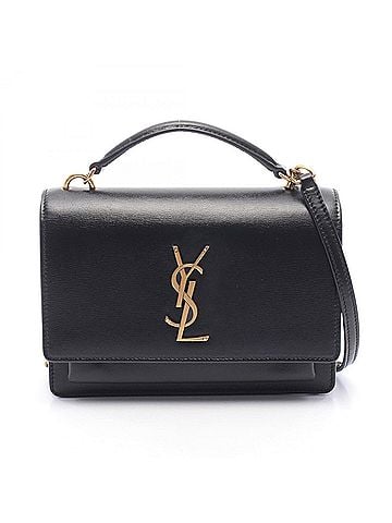 Yves Saint Laurent Yves Saint Laurent Saint Laurent Paris SUNSET 2-Way Shoulder Bag/Handbag, Leather, Women's, Black (533026) (view 1)