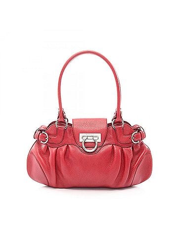 Salvatore Ferragamo Salvatore Ferragamo Marissa Gancini Handbag, Leather, Women's, Red, 21 6317 (view 1)