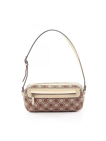 Salvatore Ferragamo Salvatore Ferragamo Gancini Shoulder Bag/Handbag, Canvas and Leather, Women's, Ivory/Brown, 21 3323 (view 1)
