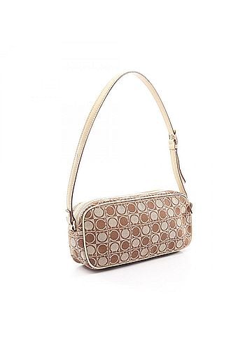Salvatore Ferragamo Salvatore Ferragamo Gancini Shoulder Bag/Handbag, Canvas and Leather, Women's, Ivory/Brown, 21 3323 (view 2)
