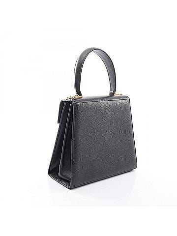 Salvatore Ferragamo Salvatore Ferragamo Gancini 2-Way Handbag, Leather, Women's, Black, 21 2193 (view 2)