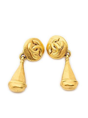 Chanel CC Dangle Clip on Earrings (view 1)