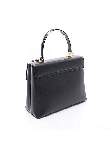 Salvatore Ferragamo Salvatore Ferragamo Gancini 2-Way Handbag, Leather, Women's, Black (view 2)