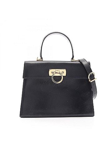 Salvatore Ferragamo Salvatore Ferragamo Gancini 2-Way Handbag, Leather, Women's, Navy, 21 2181 (view 1)