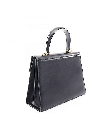Salvatore Ferragamo Salvatore Ferragamo Gancini 2-Way Handbag, Leather, Women's, Navy, 21 2181 (view 2)