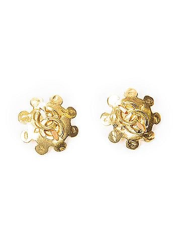 Chanel CC Floral Clip On Earrings (view 1)