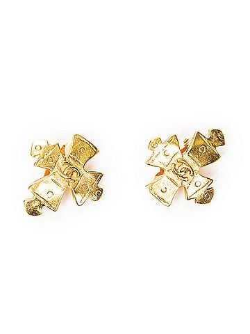 Chanel CC Cross Clip On Earrings (view 1)