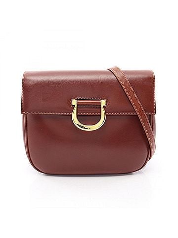 Salvatore Ferragamo Salvatore Ferragamo Ganicini Shoulder Bag/Handbag, Leather, Women's, Brown, 21 3565 (view 1)