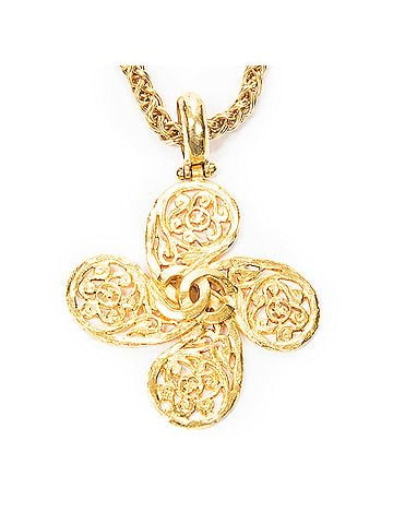 Chanel CC Paisley Pendant Necklace (view 2)