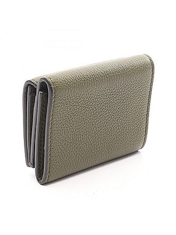 Gucci Gucci Mini Wallet Logo Tri-fold Leather Women's Khaki 736151 (view 2)