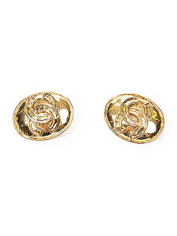 Chanel CC Oval Clip On Earrings (view 1)