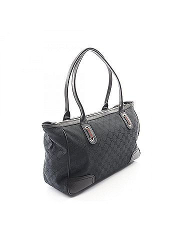 Gucci Gucci Princy GG Canvas Sherry Line Tote Bag Handbag Leather Women's Black 177052 (view 2)