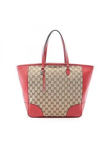 Gucci Gucci Bree Tote Bag Handbag Canvas Leather Women's Beige/Red 449242 (view 1)