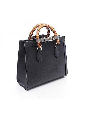 Gucci Gucci Diana Small 2-Way Handbag, Leather, Women's, Black, 702721 (view 2)