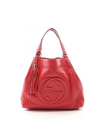 Gucci Gucci Soho Cellarius Interlocking G Tote Bag Handbag Leather Women's Red 282309 (view 1)