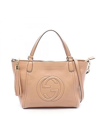 Gucci Gucci Soho Interlocking G 2-Way Handbag, Leather, Women's, Pink, 369176 (view 1)