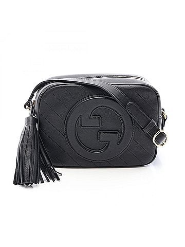 Gucci Gucci Blondie Shoulder Bag/Handbag, Leather, Women's, Black, 742360 (view 1)