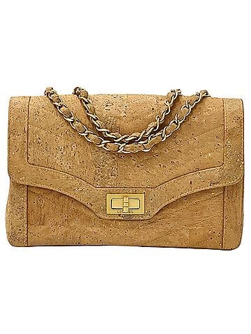 Chanel Chanel CHANEL Handbag 2.55 Chevron Women's Brand Shoulder Bag Cork Leather Beige Gold Hardware V-Stitch Mademoiselle Lock (view 1)
