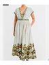 Max Studio Floral White Green Orange Casual Dress Size XL - photo 6