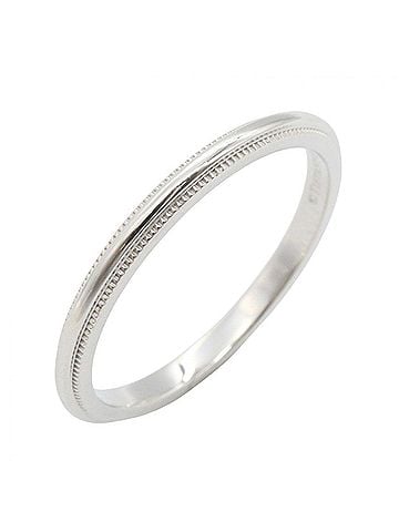 Tiffany & Co. Tiffany &amp; Co. Milgrain Ring, Platinum 950, Men's/Women's, Silver Tone (view 1)