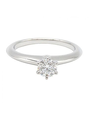 Tiffany & Co. Tiffany &amp; Co. Solitaire Ring, Platinum (Pt950), Diamond, Women's, Silver/Clear Tone (view 2)