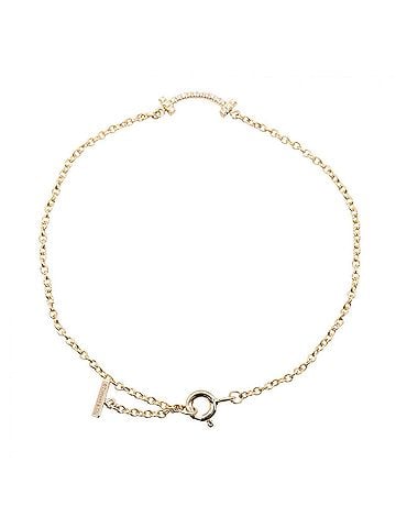 Tiffany & Co. Tiffany &amp; Co. T Smile Mini Diamond Bracelet - 18K Pink Gold (PG) Women's Tone Clear (view 2)