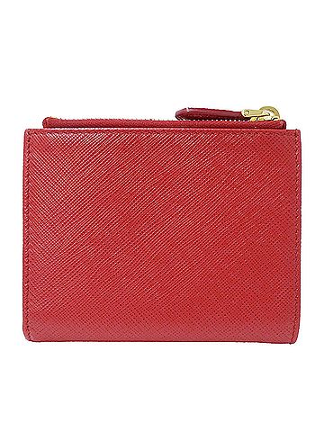 Prada Prada PRADA Women's Bi-fold Wallet, Saffiano Leather, Red, 1ML023, Mini Compact Wallet (view 2)