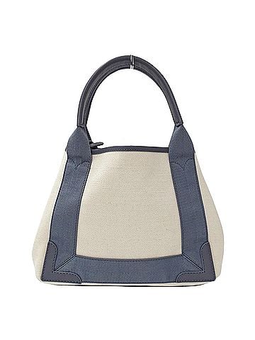 Balenciaga Balenciaga BALENCIAGA Women's Handbag, Brand Handbag/Shoulder Bag, 2-way, Navy Cabas XS, Canvas, Gray/Beige, 390346, Handbag with Pouch, Mini Logo (view 2)