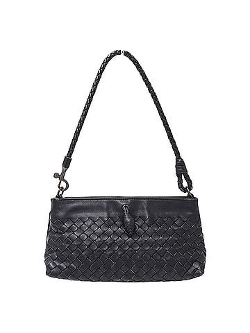 Bottega Veneta Bottega Veneta handbag for women, brand name, intrecciato leather, black, 120773, black mini bag. (view 1)