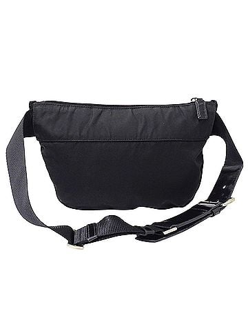 Prada Prada handbag for women and men, brand name, body bag, waist nylon, black, BM0010, black logo, mini bag. (view 2)
