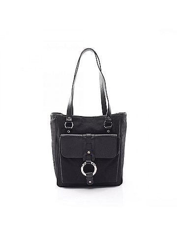Bvlgari Bulgari BVLGARI Logomania Tote Bag Handbag Canvas Leather Women's Black (view 1)