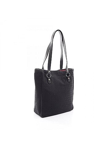 Bvlgari Bulgari BVLGARI Logomania Tote Bag Handbag Canvas Leather Women's Black (view 2)
