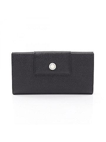 Bvlgari Bulgari BVLGARI Classico Tri-fold Wallet, Leather, Women's, Black (view 1)