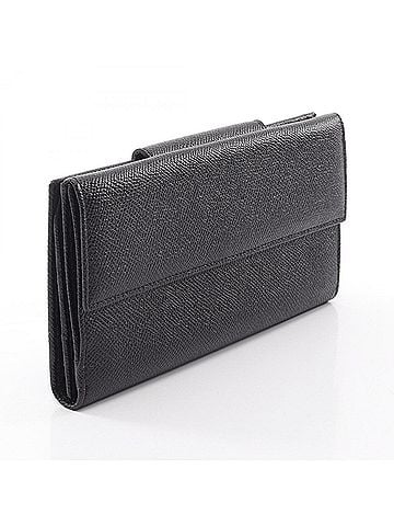 Bvlgari Bulgari BVLGARI Classico Tri-fold Wallet, Leather, Women's, Black (view 2)