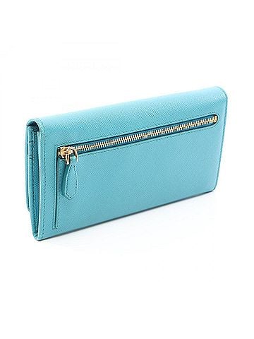 Prada Prada PRADA Bi-fold Long Wallet, Leather, Women's, Blue (view 2)