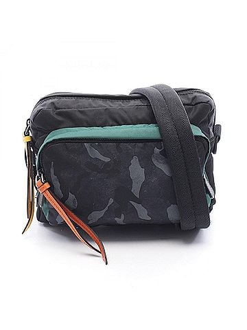 Prada Prada camouflage shoulder bag/handbag, nylon and leather, men's, black, green, multicolor. (view 1)